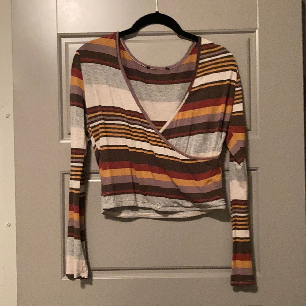 Multi Stripe Wrap Tee